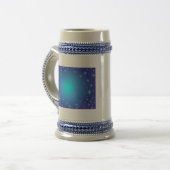 Blauwe sterren bierpul (Voorkant links)