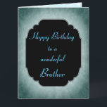 blauwe sterren Birthday Brother Kaart<br><div class="desc">Stijlvol en vrolijk Wenskaart van de Broer van de Dag van de Verjaardag.</div>
