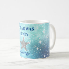Blauwe sterren Birthday Fun Personal Modern Koffiemok