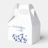 Blauwe sterren bladeren royale luxe bruidsdouche  bedankdoosjes (Achterkant)