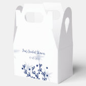 Blauwe sterren bladeren royale luxe bruidsdouche  bedankdoosjes (Geopend)