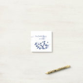 Blauwe sterren bladeren royale luxe bruidsdouche  post-it® notes (Op bureau)