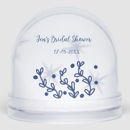 Blauwe sterren bladeren royale luxe bruidsdouche  sneeuwbol