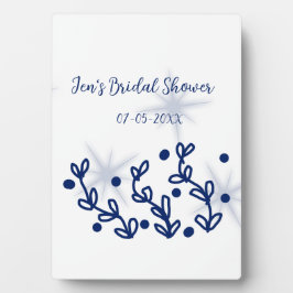 Blauwe sterren bladeren royale luxe bruidsfeest  fotoplaat