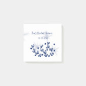 Blauwe sterren bladeren royale luxe bruidsfeest  post-it® notes (Voorkant)