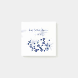 Blauwe sterren bladeren royale luxe bruidsfeest  post-it® notes