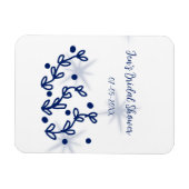 Blauwe sterren bladeren royale luxe bruidsmeisjesf magneet (Horizontaal)