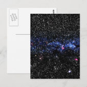 Blauwe sterren briefkaart (Voorkant / Achterkant)