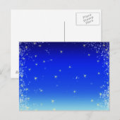 blauwe sterren briefkaart (Voorkant / Achterkant)