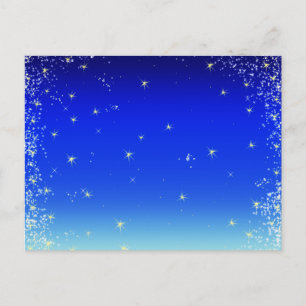 blauwe sterren briefkaart