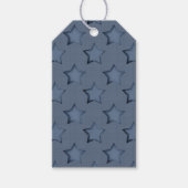 Blauwe sterren cadeaulabel (Voorkant)
