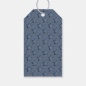 Blauwe sterren cadeaulabel (Achterkant)