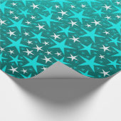 blauwe sterren cadeaupapier (Hoek)