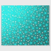 blauwe sterren cadeaupapier (Vlak)