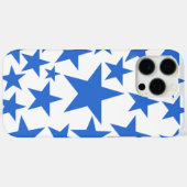 Blauwe sterren Case-Mate iPhone case (Achterkant (horizontaal))