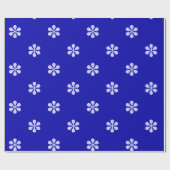 Blauwe sterren eenvoudig minimaal cadeaupapier (Vlak)