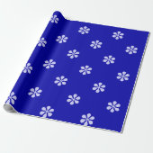 Blauwe sterren eenvoudig minimaal cadeaupapier (Uitgerold)