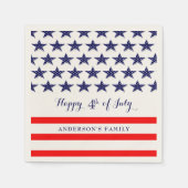 Blauwe sterren en rode strepen servet (Voorkant)