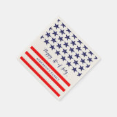 Blauwe sterren en rode strepen servet (Hoek)
