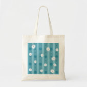Blauwe sterren en witte gardenia tote bag (Voorkant)