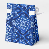 Blauwe sterren en zwendel Patroon voor Vor Box Bedankdoosjes (Achterkant)