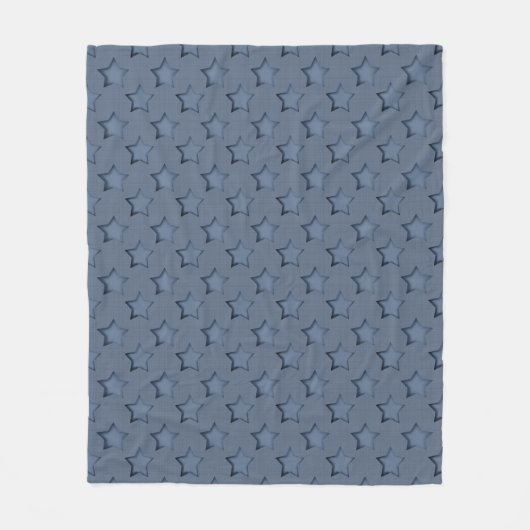 Blauwe sterren fleece deken (Voorkant)