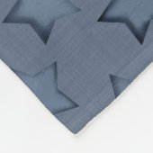 Blauwe sterren fleece deken (Hoek)