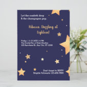 Blauwe sterren glitter en gouden verbijsterende ve (Staand voorkant)