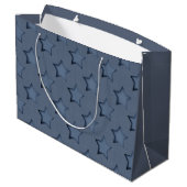 Blauwe sterren groot cadeauzakje (Achterkant Gekanteld)
