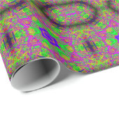 blauwe sterren groovy psychedelic cadeaupapier (Rol Hoek)