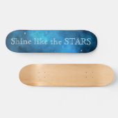 Blauwe sterren in de Melkweg Persoonlijk Skateboard (Horizontaal)
