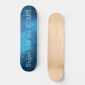Blauwe sterren in de Melkweg Persoonlijk Skateboard (Voorkant)