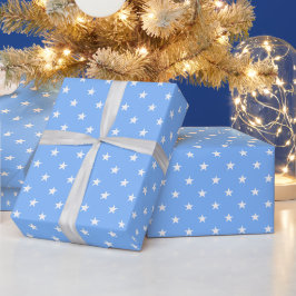 Blauwe sterren inpakpapier