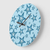 Blauwe sterren klok rond bleke blauw (Hoek)
