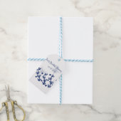 Blauwe sterren laat royale luxe bruidsfeest  cadeaulabel (Met Touw)