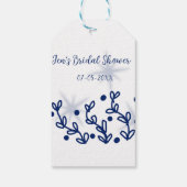 Blauwe sterren laat royale luxe bruidsfeest  cadeaulabel (Achterkant)