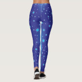 Blauwe sterren Leggings (Achterkant)
