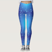 Blauwe sterren Leggings (Voorkant)