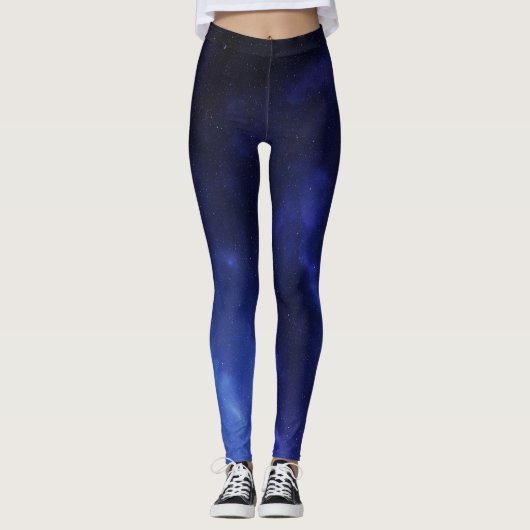 Blauwe sterren leggings (Voorkant)
