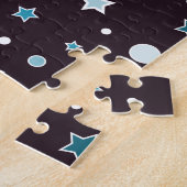 Blauwe sterren legpuzzel (Zijkant)