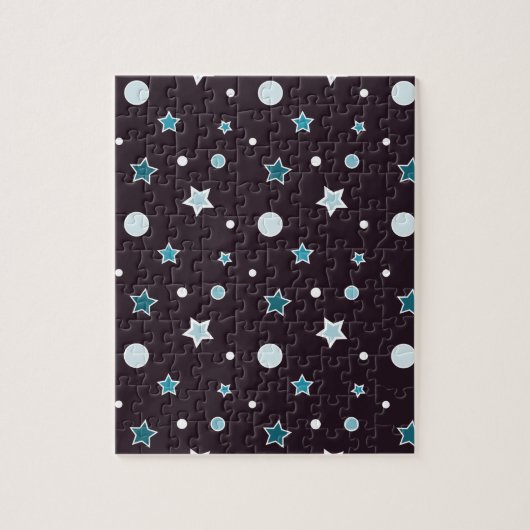 Blauwe sterren legpuzzel (Verticaal)