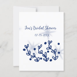 Blauwe sterren luxe bruidsfeestje voor royalty  briefkaart