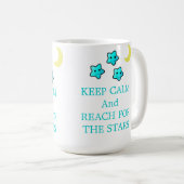 Blauwe sterren met Gezegde Koffiemok (Voorkant rechts)