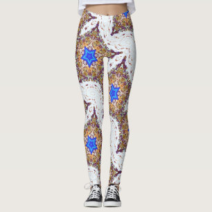 blauwe sterren met meerdere kleuren leggings