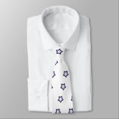 Blauwe sterren met Muzieknoten Stropdas (Gebonden)