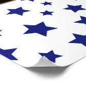 Blauwe sterren met Poster van de Berichtendag (Hoek)