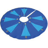 Blauwe sterren moderne kerstboom rok (Gekanteld)