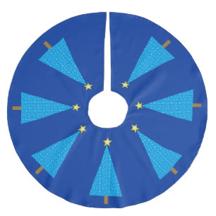 Blauwe sterren moderne kerstboom rok