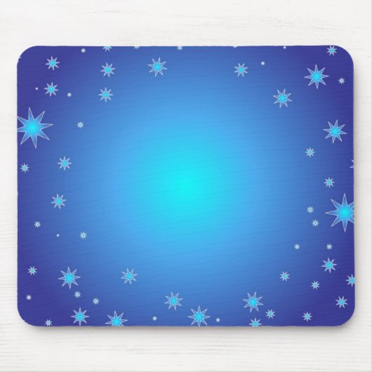 Blauwe sterren muismat (Voorkant)