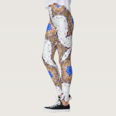 Blauwe sterren multi-kleur leggings (Links)